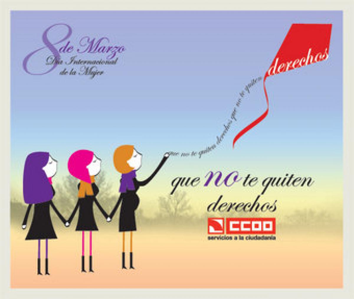 Cartel del 8 de marzo, día internacional de la mujer