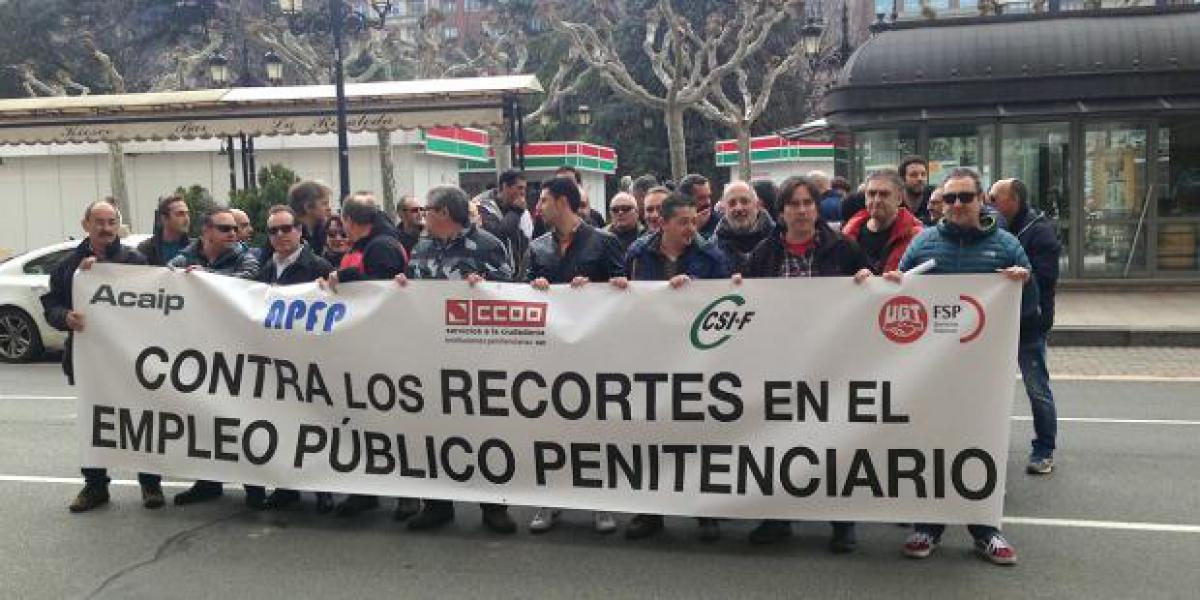 Manifestación de Instituciones Penitenciarias de CCOO en Logroño