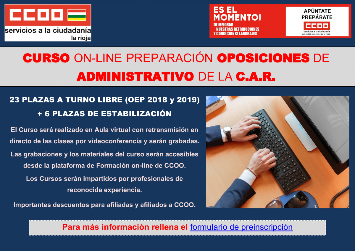 Curso on-line oposiciones administrativo CAR